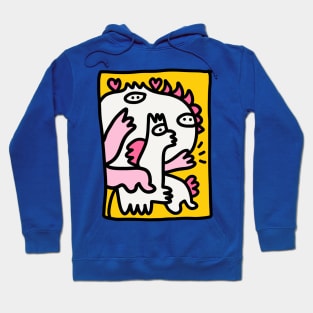 Yellow Pop Pink Graffiti Art by Emmanuel Signorino Hoodie